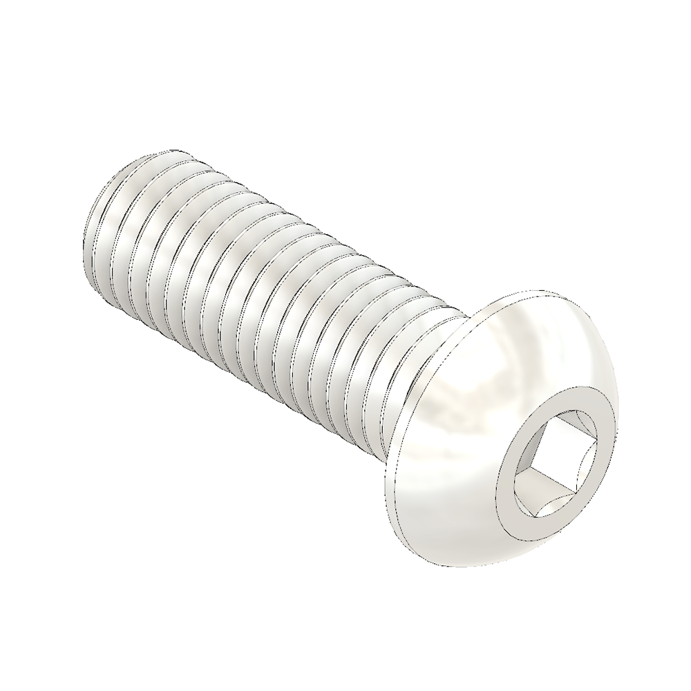 M4X12BHCS-0 MODULAR SOLUTIONS ZINC PLATED FASTENER<br>M4 X 12 BUTTON HEAD CAP SCREW